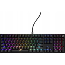 Genesis KLAWIATURA DLA GRACZY GENESIS THOR 404 US PODŚWIETLENIE RGB MECHANICZNA CZARNA GATERON YELLOW PRO