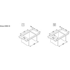 Alveus Zlewozmywak Alveus Alveus OMNI 30 G81 beton (45x55) 1 kom. z syfonem sat.