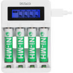 Deltaco Ładowarka Deltaco USB Battery charger for 4xAA/AAA Ni-MH/N