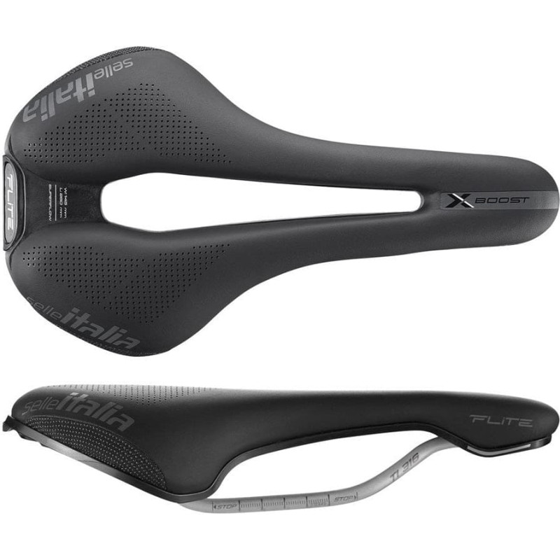 Selle Italia Siodło SELLE ITALIA FLITE BOOST X-CROSS TI316 SUPERFLOW L (id match L3), 208g, Czarne (NEW 2025)
