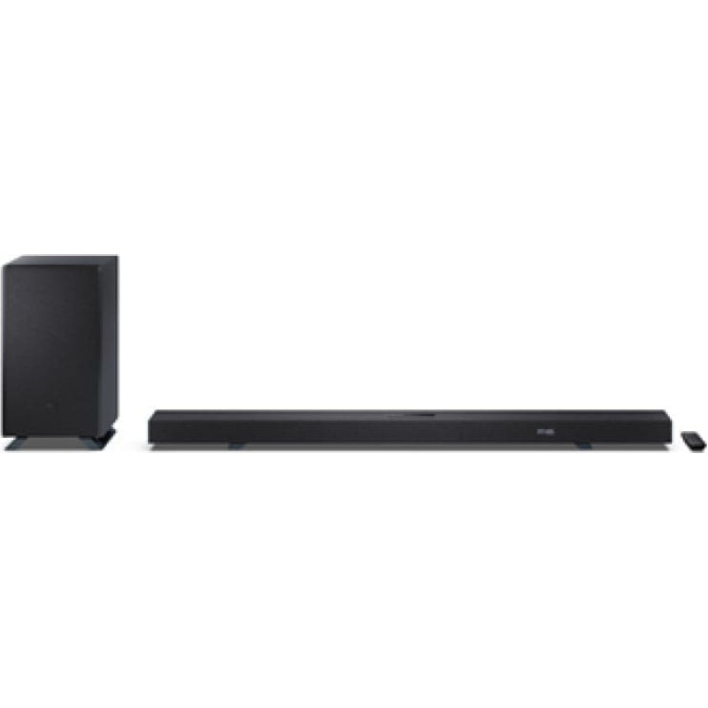 Sharp | 5.1.2 Dolby Atmos/DTS:X Soundbar with Wireless Subwoofer | HT-SBW55121(BK) | 650 W | Bluetooth | Black | Wireless connection