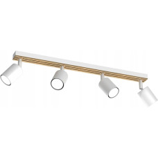 Luminex Terra 9983 listwa plafon lampa sufitowa 4x8W GU10 biały/drewniany