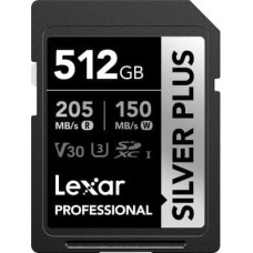 Lexar SDXC Professional SILVER Plus 1066x UHS-I/U3/A2/4K R205/W150 (V30) 512GB