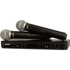 Shure BLX288E/PG58-H8E - System bezprzewodowy z podwójnym odbiornikiem i mikrofonami PGA58 (518-542 MHz)