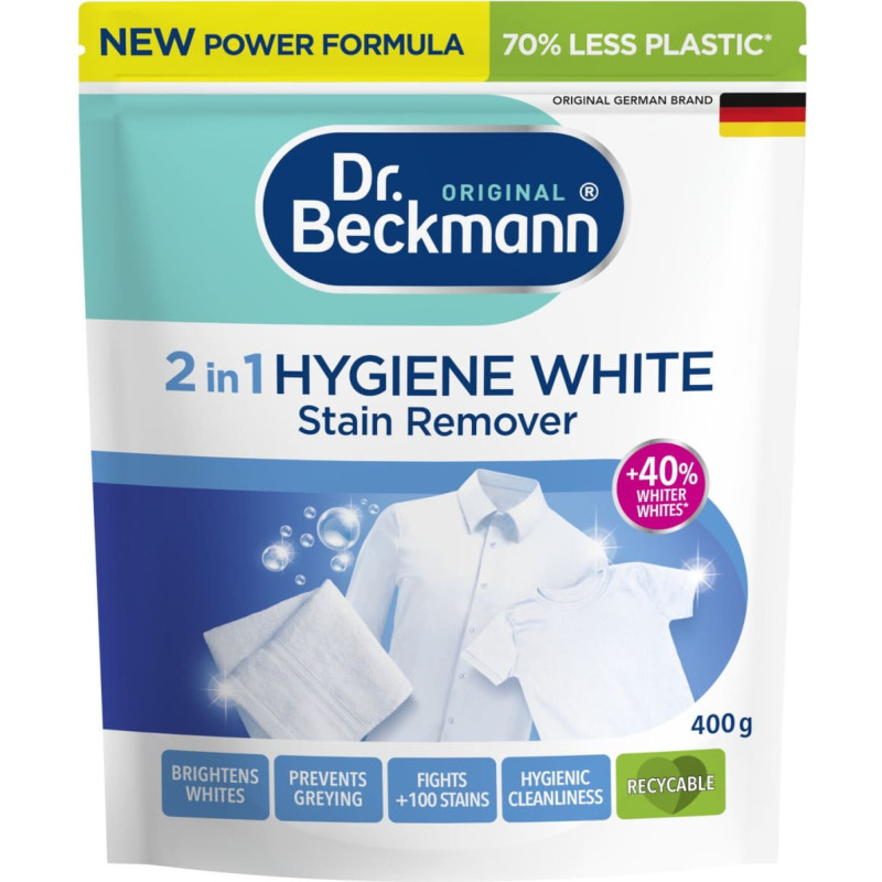 Hikvision Traipu tirisanas pulveris gaisiem audumiem Hygiene White 2in1 400g 4008455603315