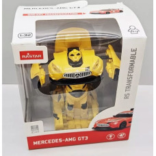 Rastar RASTAR Die cast 1:32 Mercedes-Benz GT3 AMG transformable car with light and sound, 62300