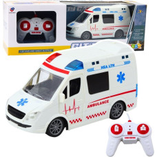 Leantoys Karetka Ambulans Zdalnie Sterowany RC Światła Dźwięki 1:20 Biały