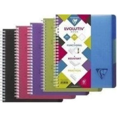 Clairefontaine Kołonotatnik A5+/90K kratka PP Evolutiv mix (5szt)