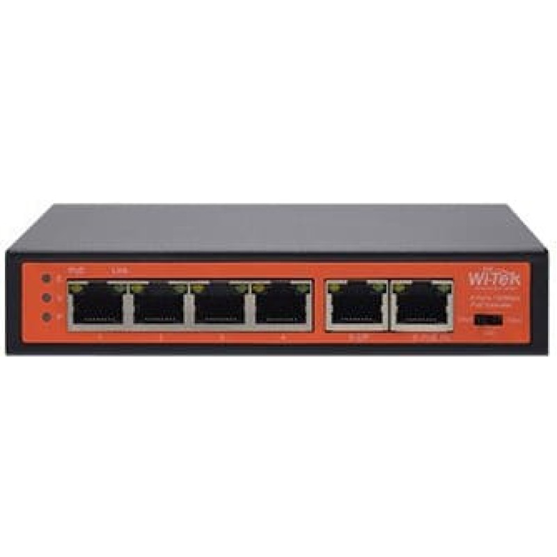 Planet Wi-Tek WI-PE51E przedłużacz sieciowy Nadajnik sieciowy Czarny, Pomarańczowy 10, 100 Mbit/s
