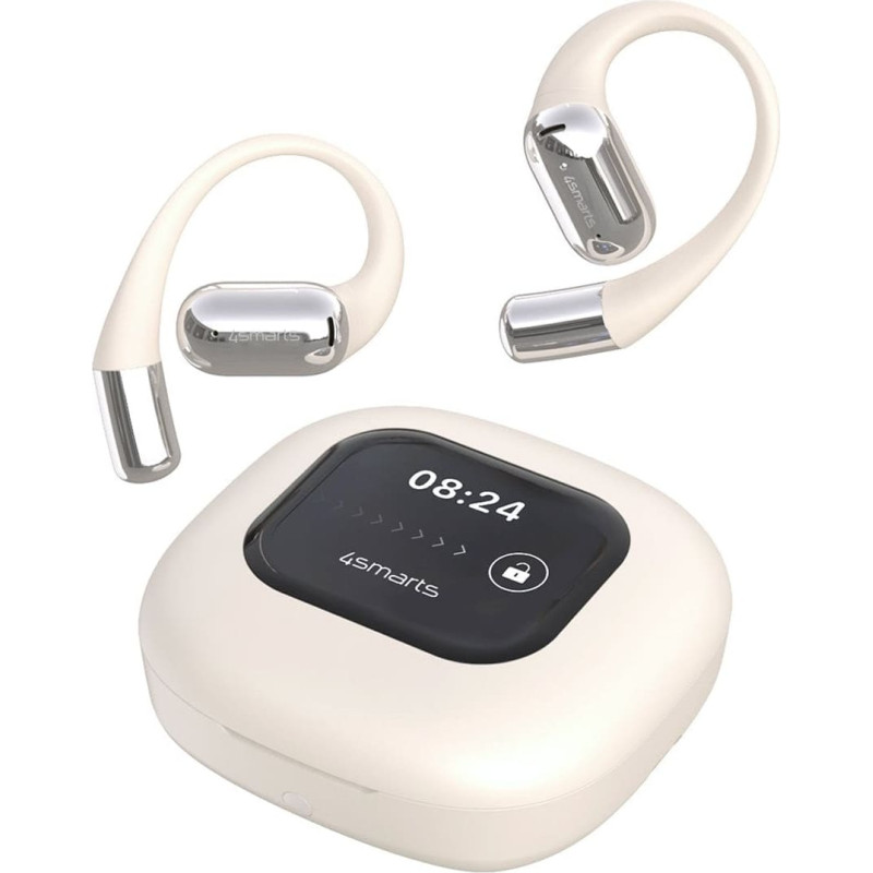 4Smarts Open-Ear Bluetooth Kopfhörer SkyBuds AI Screen, beige