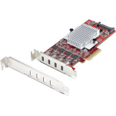 Startech .COM 4-Port USB-C 10Gbps PCIe Karte 4x Separate USB 3.2 Kontroller PCI Express 3.0 Niedrigprofil Bugel TAA