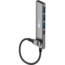 Goobay Slim 4-portowy koncentrator USB, USB-C™ na USB-C™/USB-A, 5 Gbit/s