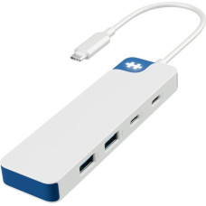 Hyper HyperDrive Flex 4 Port USB-C Combo Hub, White/Blue | HD5200BUGL