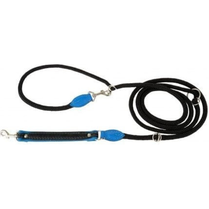 Nobby Smycz regulowana Sk�ra �o� 20mm/6/220cm niebieski