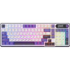Royal Kludge RK S98 - US Layout - Hot-Swappable Chartreuse Switches - Blackberry (Baltai Violetinė) Belaidė Žaidimų Klaviatūra