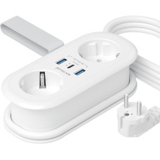 Proove Listwa Przeciwprzepięciowa Zasilająca Przedłużacz 2x Ac + 2x Usb + 1x Usb-c / Psps25002102 / Supercoil