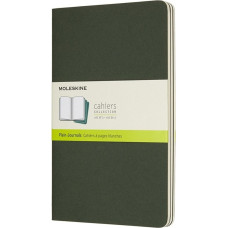 Moleskine Zestaw 3 zeszytów MOLESKINE Cahier, L, 13x21cm, gładki, 80 stron, myrtle green