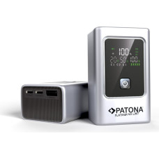 Patona Platinum Powerbank Luxury One PD35 | 10000 мА·ч | PD 35 Вт | USB-C + USB-A, серебристый, черный