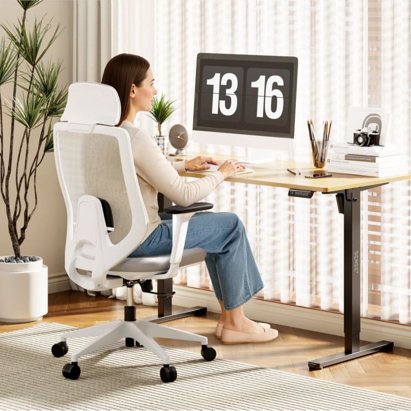 Sense7 Krzesło biurowe SENSE7 Nakai Biało-szare