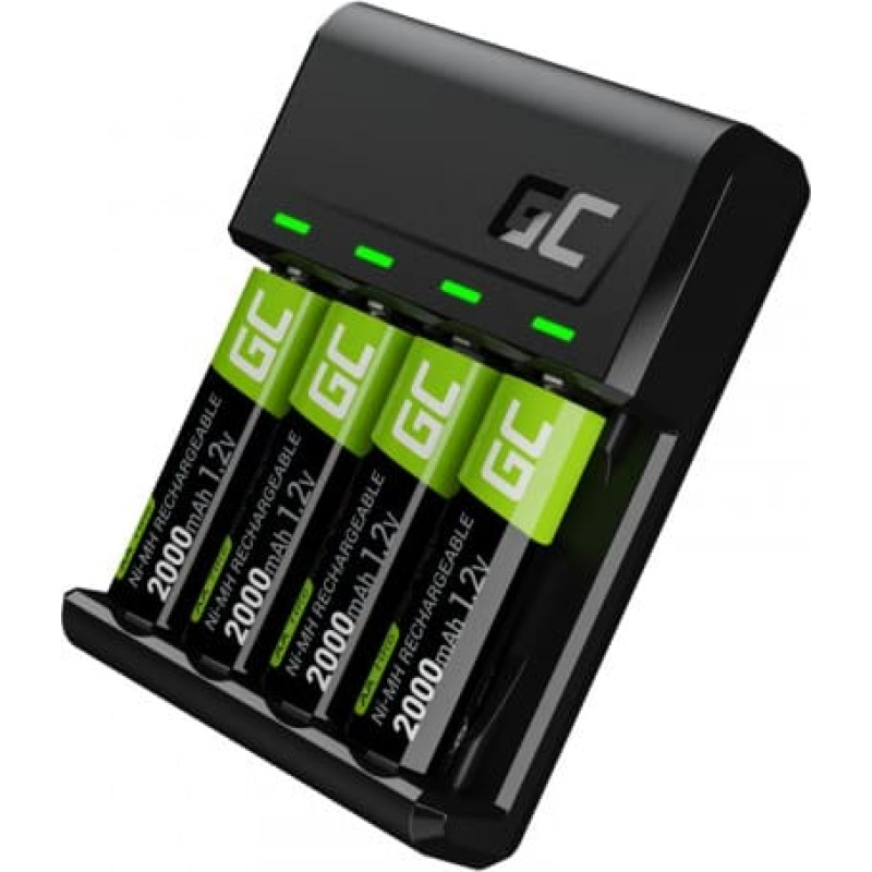 Green Cell VitalCharger charger 4x Batteries AA 2000mAh