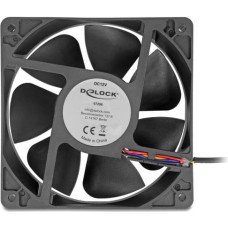 Delock Axiallufter 12 V DC 120 x 120 x 38mm schwarz