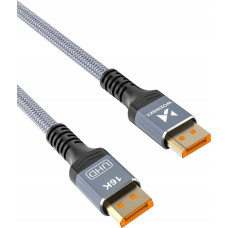 Wozinsky Kabel Wozinsky WPS-16AYL2S DisplayPort 2.1 Certyfikowany VESA 80 Gb/s 16K@60Hz 8K@120Hz 4K@240Hz HDR HDCP DSC 2m - czarny