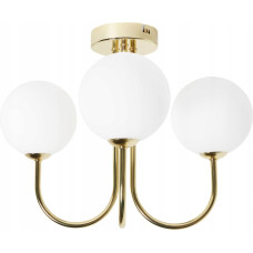 Beliani Lampa sufitowa SHIRE Szkło Biały