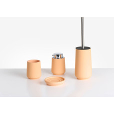 Beliani Zestaw akcesoriów łazienkowych 4 elementy SUCHES Pomarańczowy