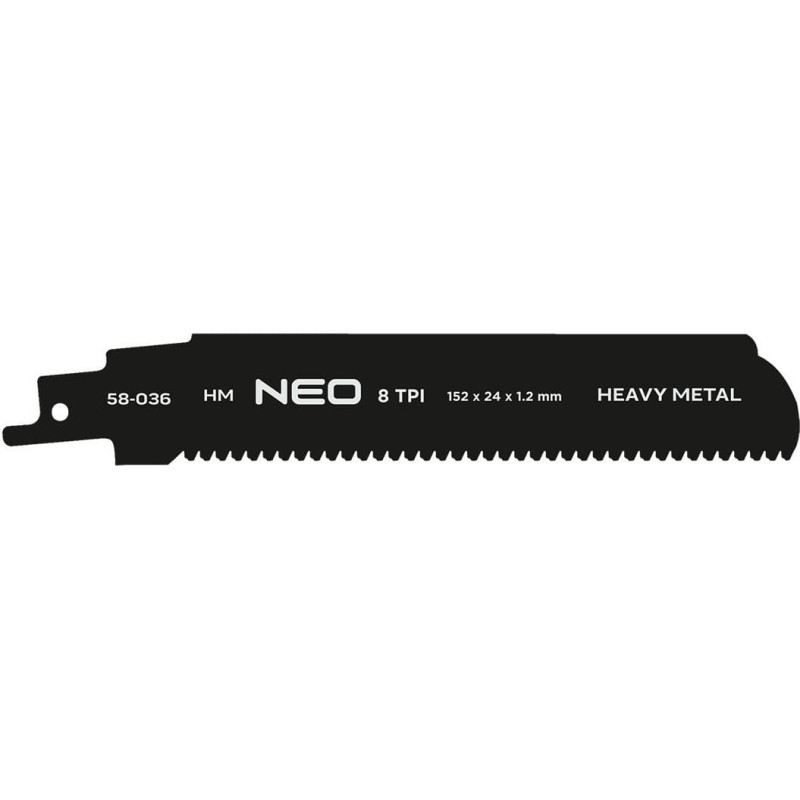 NEO Brzeszczot do piły szablastej, HM, 152 x 24 x 1.2 mm, 8TPI
