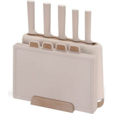 Maestro MR-1412-BEIGE Nažu komplekts ar bloku + Griešanas dēļa komplekts Bēšs