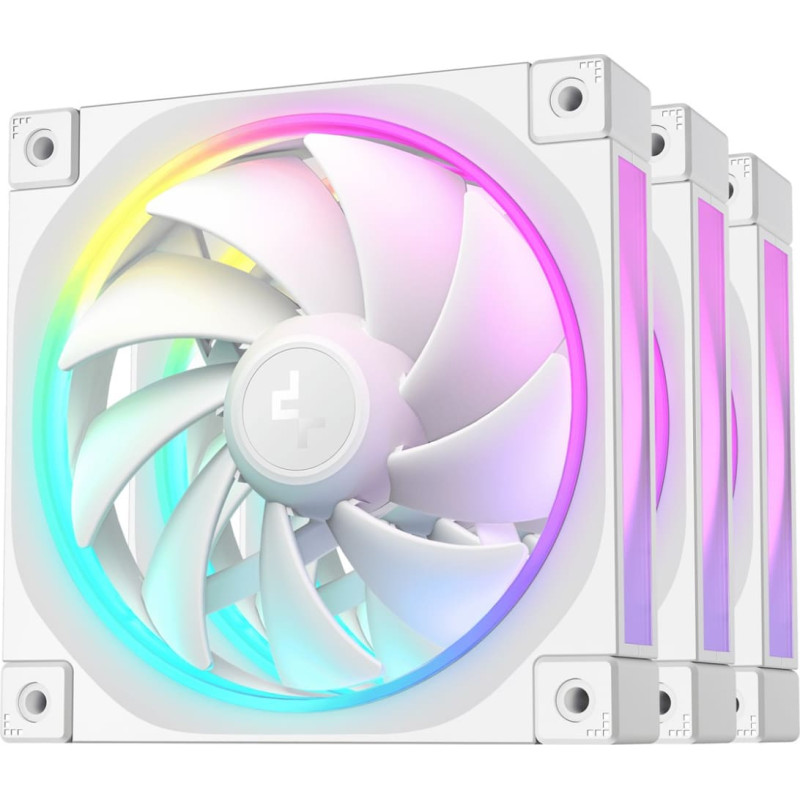 Deepcool FL12 WH-3 in 1 datora korpusa ventilators 12 cm balts 3 gab.
