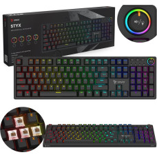 Savio STYX mehāniskā tastatūra Outemu brūna, karstās nomaiņas, RGB