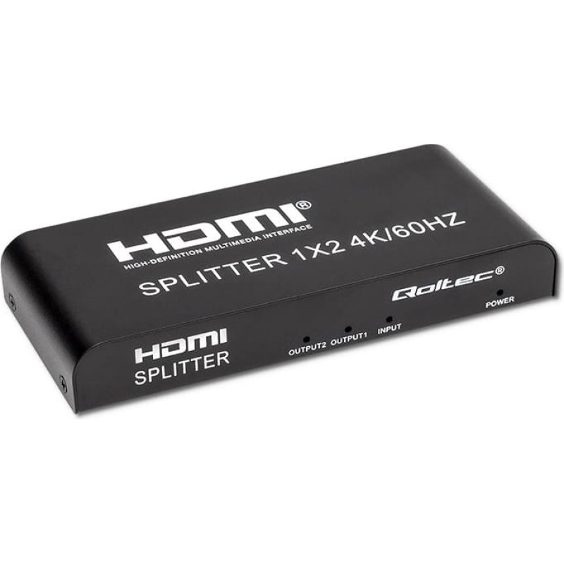 Qoltec Active HDMI Splitter 2 x HDMI 4Kx2K, 6bps