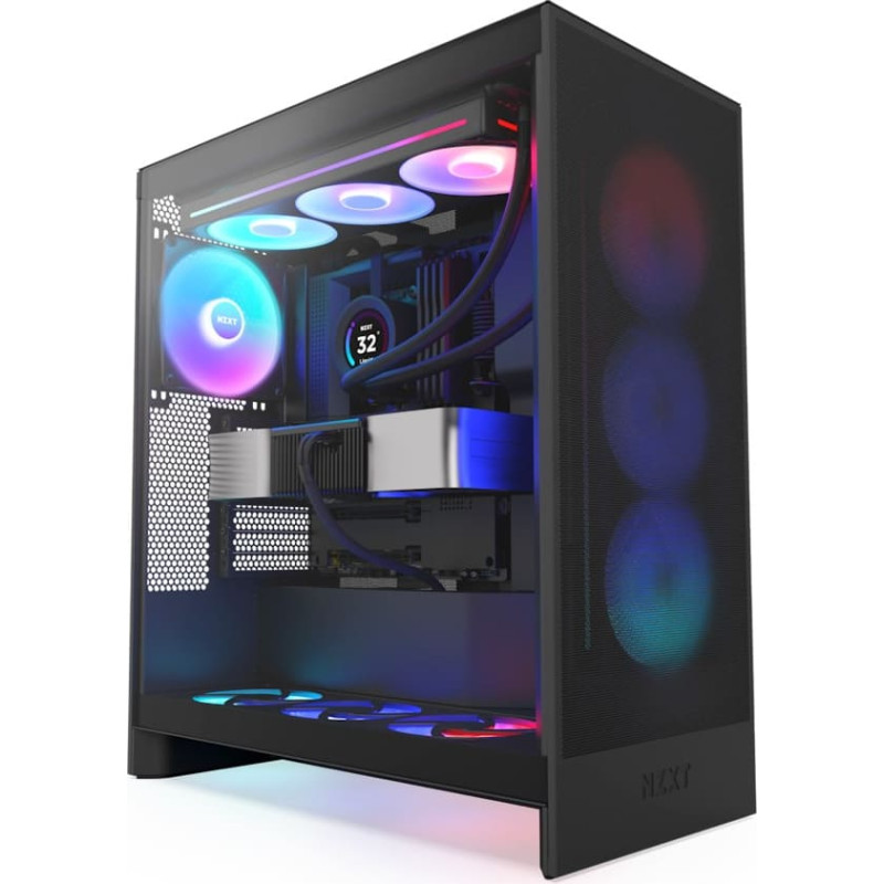 Nzxt H7 Flow RGB Midi tornis, melns