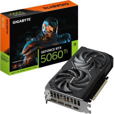 Gigabyte GeForce RTX 5060 Ti WINDFORCE MAX OC 16G grafikas karte - 16 GB GDDR7, 128 bitu, PCI-E 5.0, 2587 MHz kodola takts frekvence, 3 x DP, 1 x HDMI, NVIDIA DLSS 4, GV-N506TWF2MAX OC-16GD