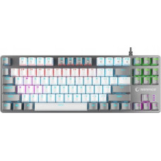 Rampage Klawiatura gamingowa mechaniczna Snug RGB KRGD Red biało-szara