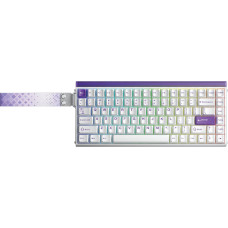Aula klawiatura gasket HERO84 HE WHITE+PURPLE BlackKing switch RGB