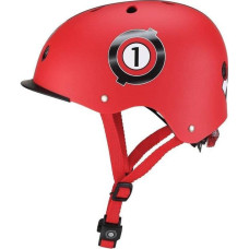 Globber Kask dziecięcy Globber Elite Lights 507-102 New Red-Racing Uniwersalny