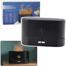 Lean Nawilżacz Powietrza Dyfuzor Aromaterapia Efekt Ognia Kominek Czarny 180ml