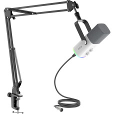 Fifine Mikrofon dynamiczny studyjny Fifine AM8TW USB/XLR RGB ze statywem PnP