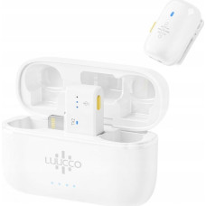Ulanzi 2x Mini Bezprzewodowy Mikrofon Krawatowy 100m Do Apple Iphone Lightning / Minipods K2 / Lightning / Biały