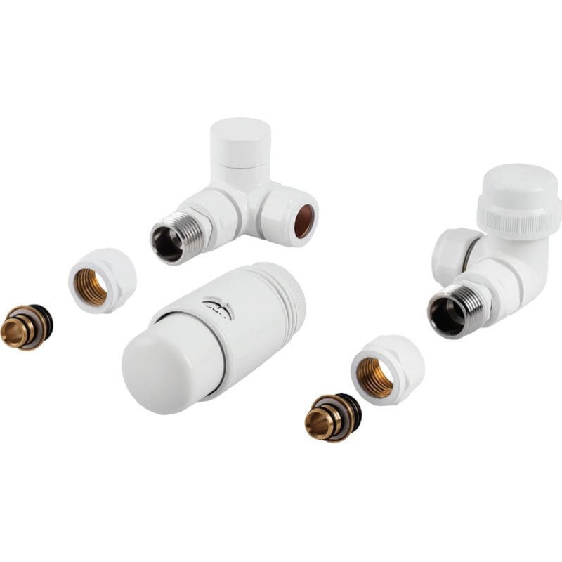 Perfexim Komplet termostatyczny PHA-037W osiowy LEWY biały+ złączki (20-037-0000-001)