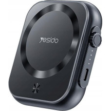 4Kom.pl Yesido Powerbank YP59 5 000 mAh 20W USB-C + 15W MagSafe, BLACK / CZARNY