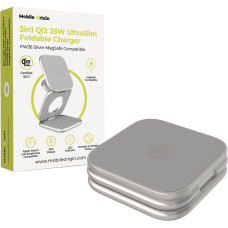 Mobile Origin Ładowarka Mobile Origin Mobile Origin 3in1 Qi2 25W UltraSlim Foldable Charger PW36 MagSafe Compatible Silver