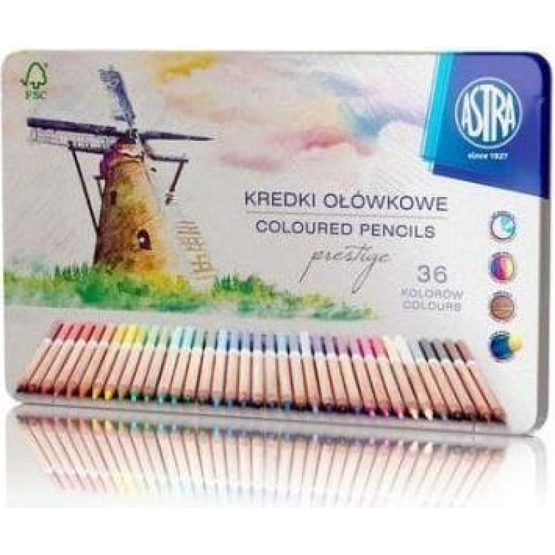 Astra Kredki ołówkowe prestige, 36 kolorów