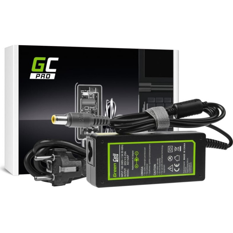 Green Cell AD16AP power adapter/inverter Indoor 65 W Black