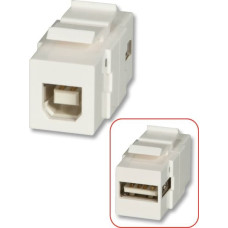 Lindy USB A/B Double Female keystone module for wall boxes - 60555