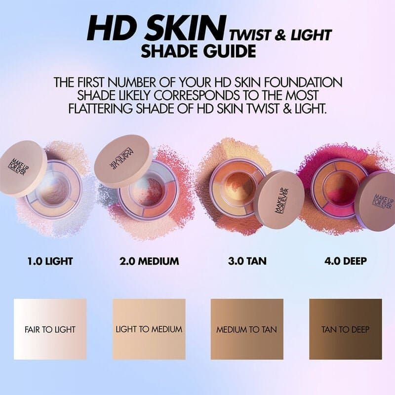 Make Up For Ever Make Up For Ever, HD Skin Twist & Light, Illuminating, Loose Powder Foundation, 4.0, Deep, 8 g For Women