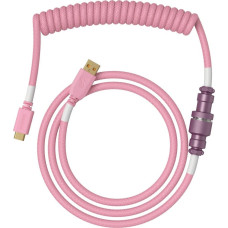 Glorious Glorious GMMK Coiled Cable Pixel Pink, Spiralkabel, USB-C/USB-A - pink
