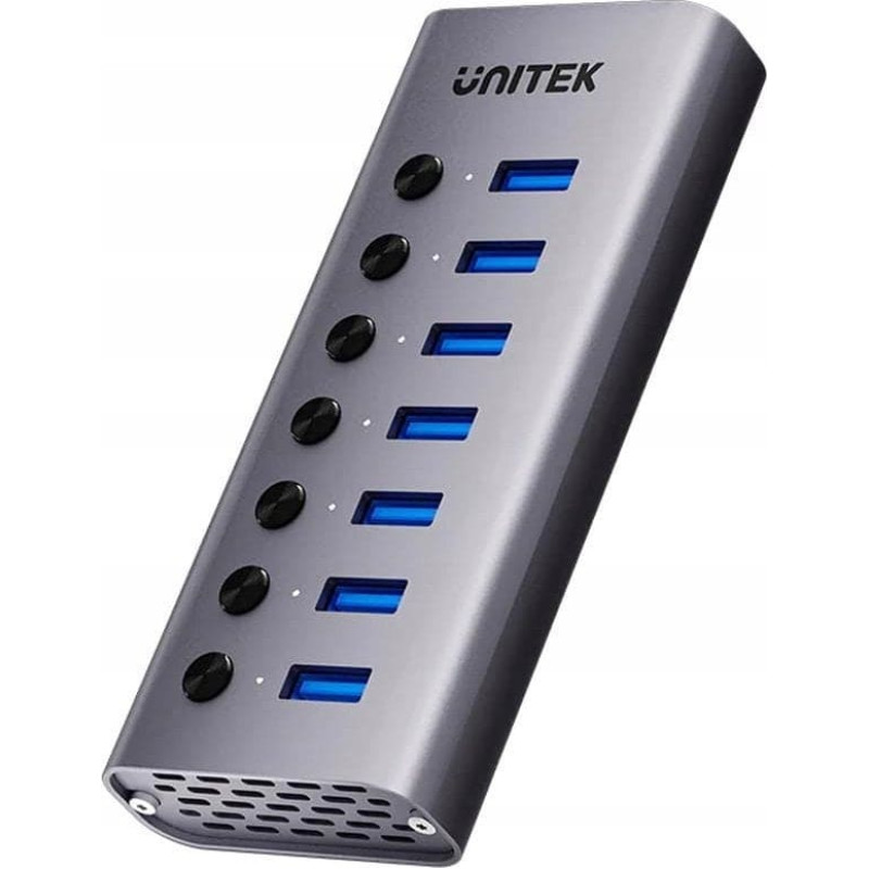 Unitek USB-A 3.0 5 Gbps centrmezgls ar 7-in-1 slēdzi H1314A01-EU